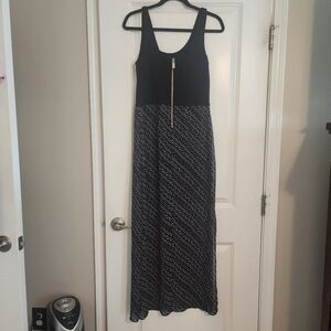 Black Maxi Dress with Zipper detail